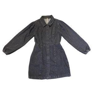 Free People Black Denim Dress